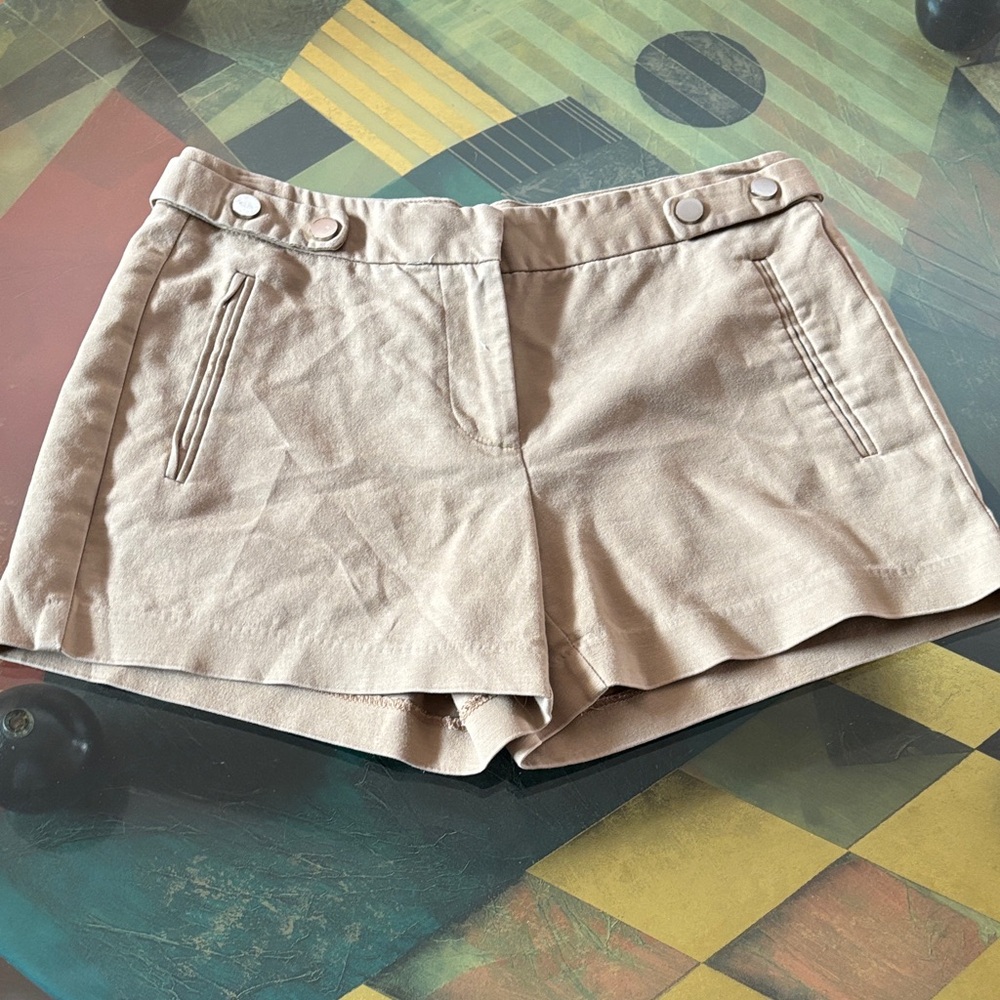 Zara Women's High Waist Tan Shorts